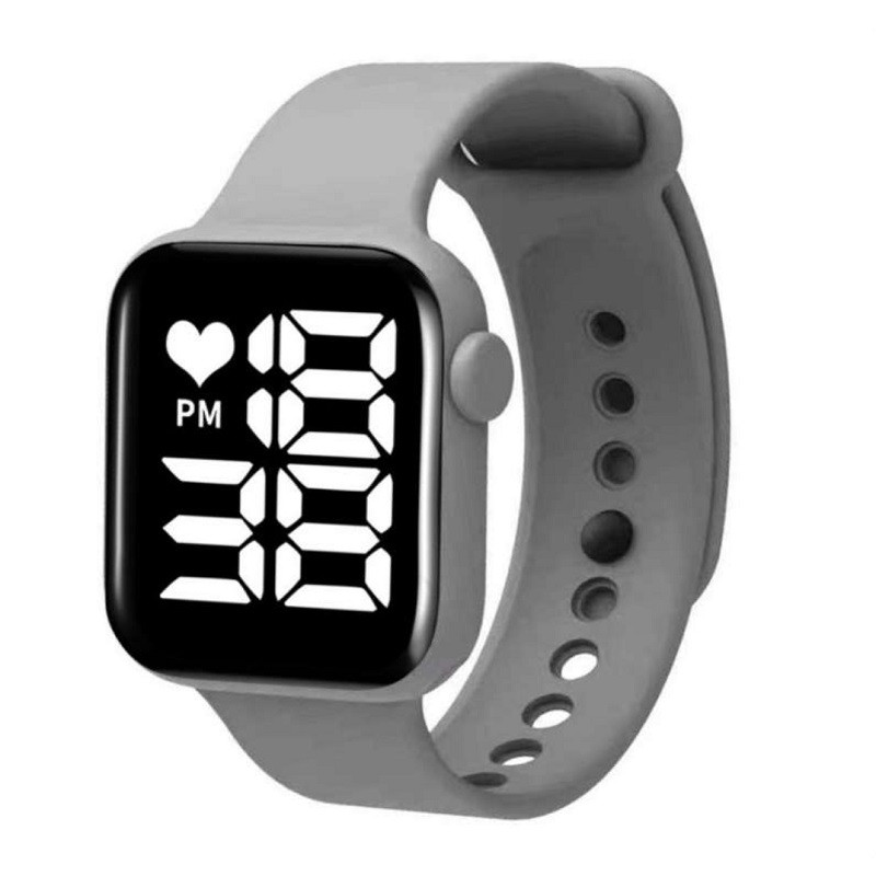 ساعت مچی دیجیتال مدل سیلیکونی رنگ طوسی