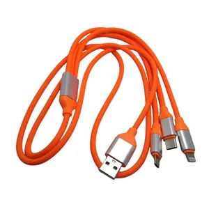 کابل تبدیل USB به microUSB / USB-C / لایتنینگ اکسپلور مدلXP3i1 طول 1 متر