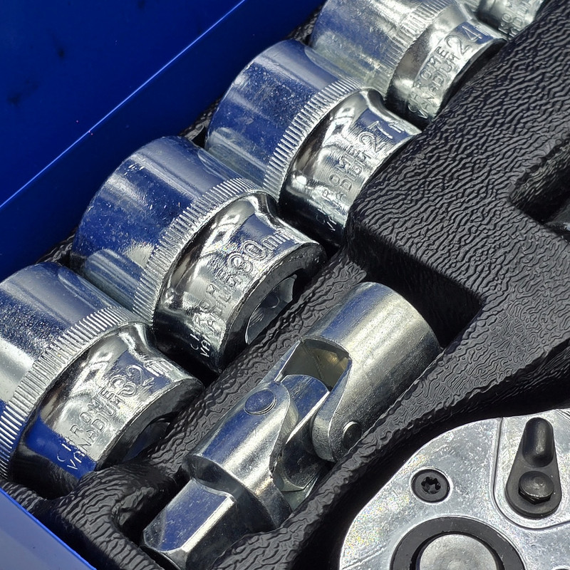 آچار بکس جعبه ای کرول مدل 24PCS-SOCKET SET سایز 8 الی 32 میلی متر مجموعه 24 عددی
