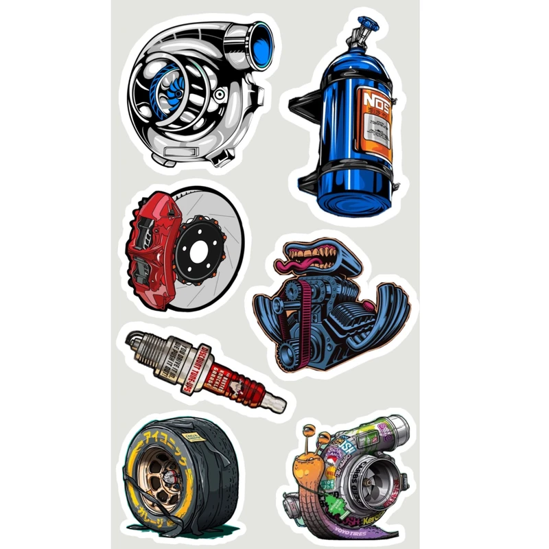 برچسب مدل اسپرت ماشین و موتور کد 1002