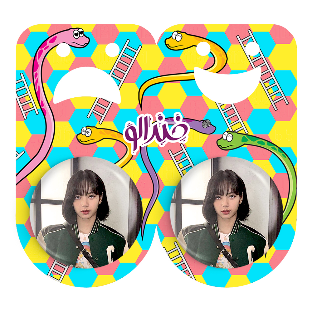 پیکسل خندالو مدل لیسا بلک پینک کد 14349 به همراه مگنت