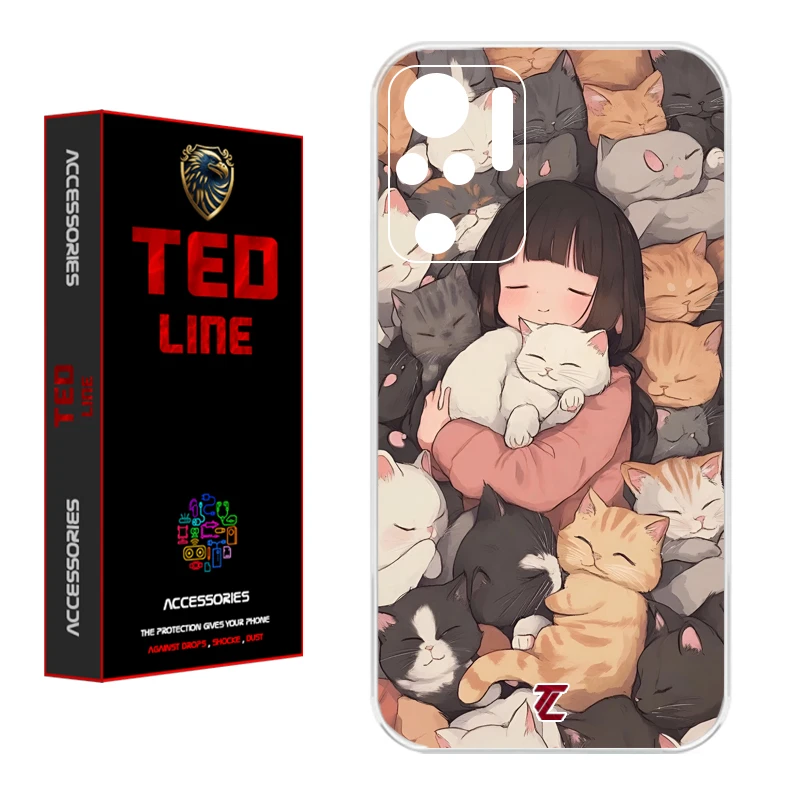 کاور تدلاین طرح گربه کد 1171 مناسب برای گوشی موبایل شیائومی Redmi Note 10 4G / Note 10S / Poco M5S