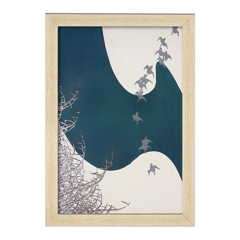 تابلو خندالو مدل نقاشی پرندگان ساکن در زیستگاه اثر کامی ساکا سکا کد F12296