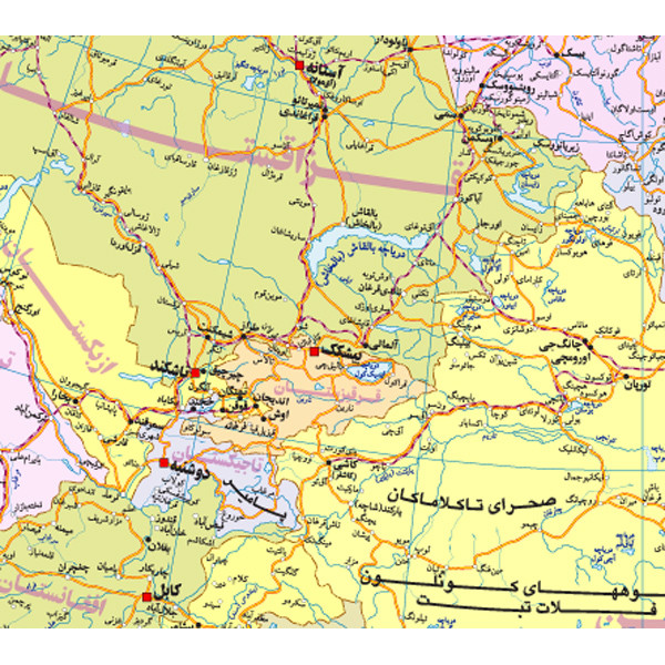 نقشه انتشارات گیتاشناسی مدل آسیا سیاسی کد LP 536