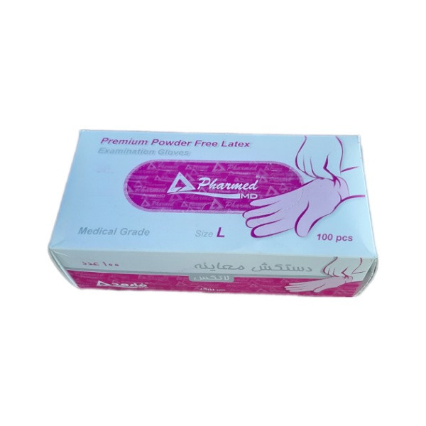 دستکش لاتکس فارمد مدل پریمیوم سایز لارج بسته 100 عددی