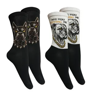 جوراب ساق بلند تن پوش هنگامه مدل پنبه‌کش‌اسپرت سگ دوبرمن و ژرمن بسته 2 عددی