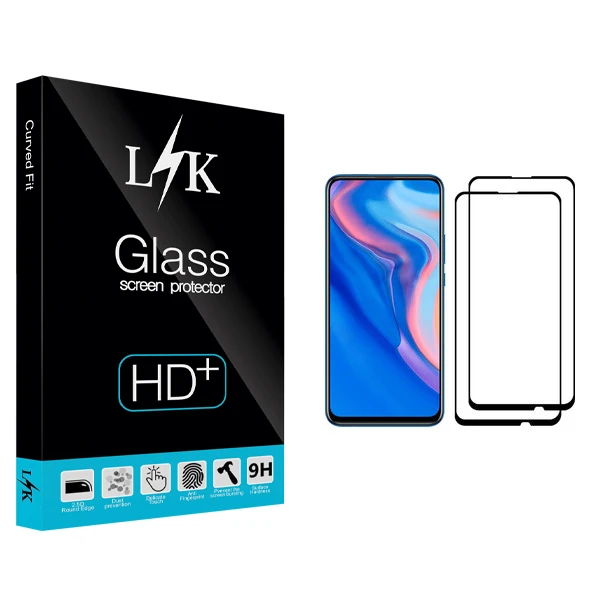 محافظ صفحه نمایش ال کی مدل Hard glass مناسب برای گوشی موبایل هوآوی Y9 Prime 2019 بسته دو عددی