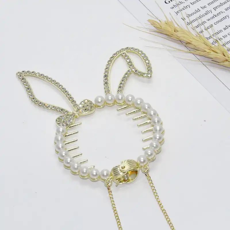 گیره مو زنانه مدل آبشاری خرگوشی کد G_Lnd_3146