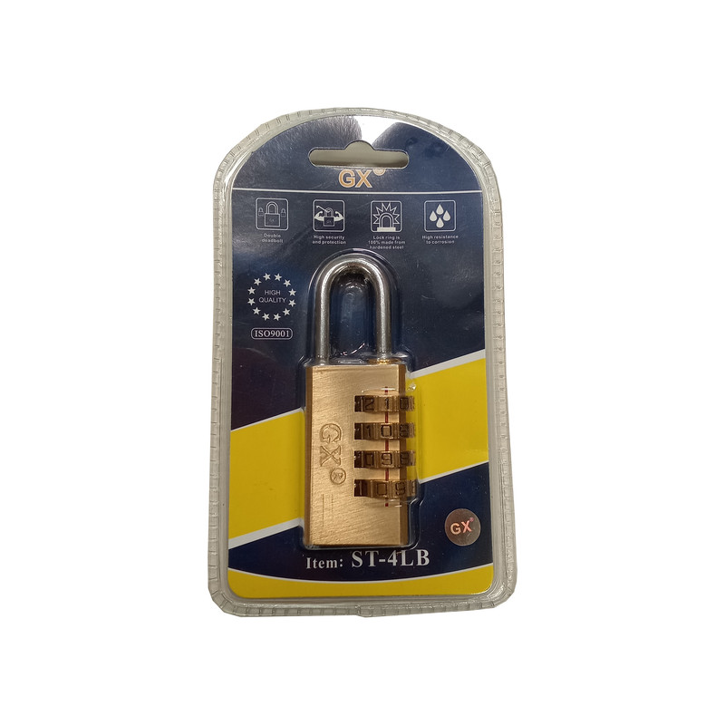 قفل آویز جی ایکس مدل رمزدار ST-4LB قفل آویز جی ایکس مدل رمزدار ST-4LB
