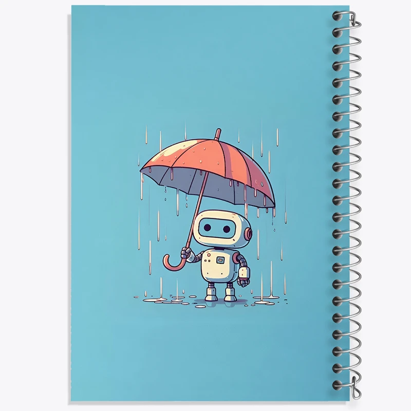 دفتر نقاشی 50 برگ خندالو طرح ربات کیوت کد N4147