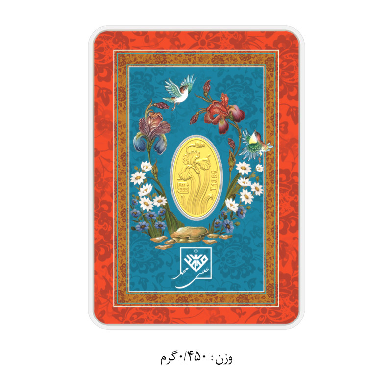 شمش طلا 24 عیار سین سان مدل گل زنبق SNF300 - 10