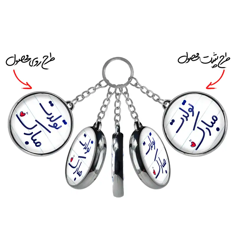 جاکلیدی خندالو طرح تولدت مبارک مدل دوطرفه کد 68746874