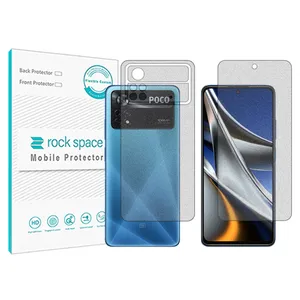 Matte Rockspace HyMTT screen protector suitable for the Xiaomi Poco X4 Pro 5G mobile phone along with the back of the phone