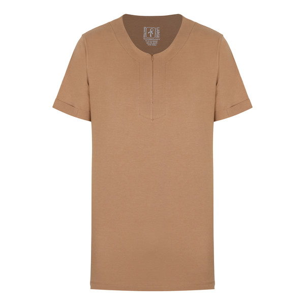 تی شرت آستین کوتاه مردانه سون پون مدل 512 رنگ قهوه ای