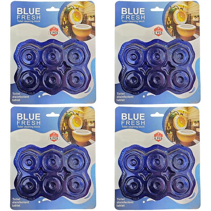 قرص خوشبوکننده توالت فرنگی بلو فرش مدل Power Active چهار بسته 6 عددی