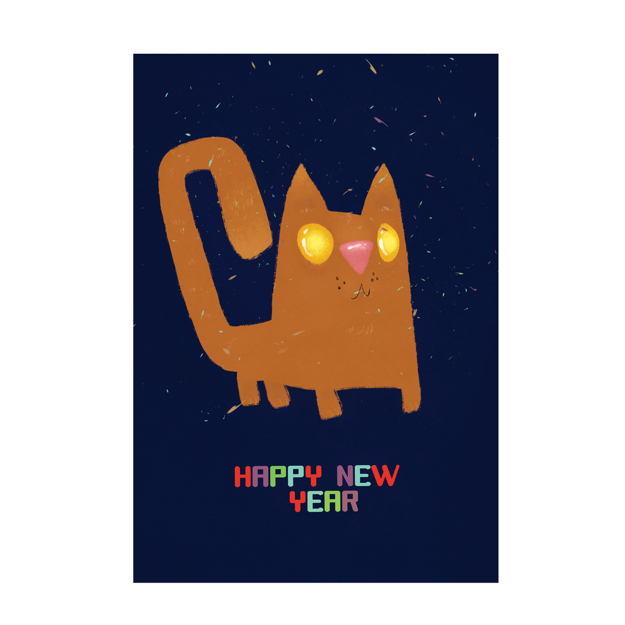 کارت پستال بیگای استودیو مدل happy new year