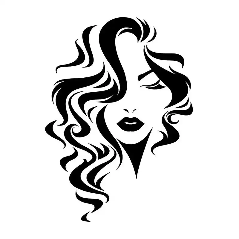 شابلون طرح چهره زن باتیس کد 06