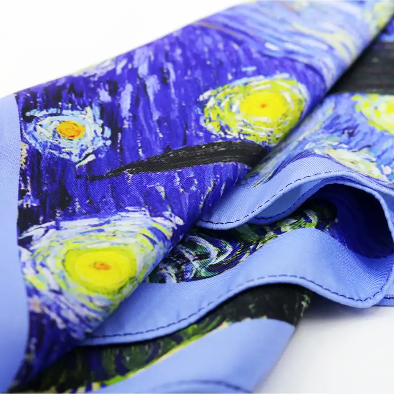 دستمال سر و گردن زنانه مدل نقاشی ونگوک کد 101