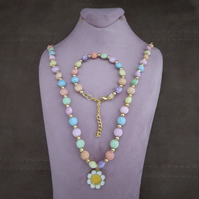 نیم ست دخترانه مدل رز توپی