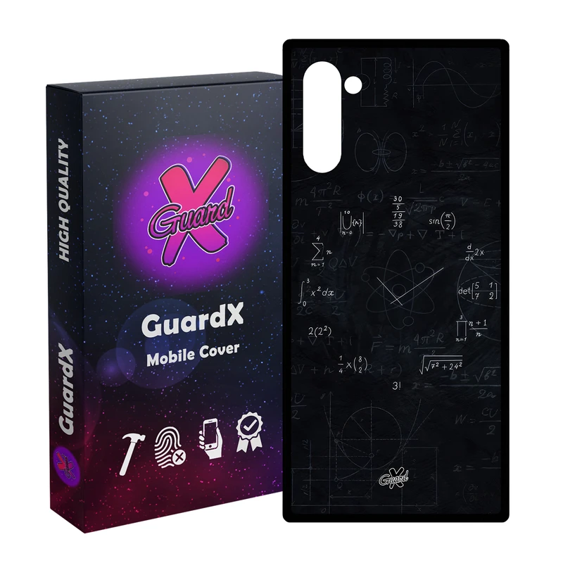 کاور گارد ایکس طرح ریاضی مدل Glass10631 مناسب برای گوشی موبایل سامسونگ Galaxy Note 10