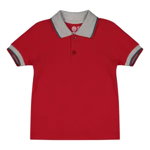 پولوشرت آستین کوتاه پسرانه سون پون مدل B681 رنگ قرمز