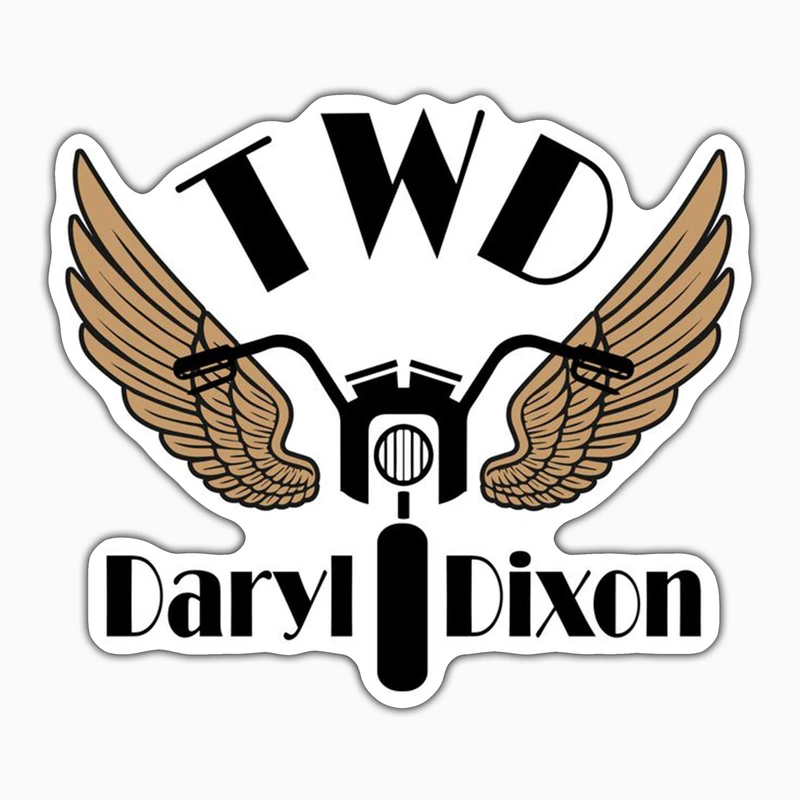 استیکر لپ تاپ و موبایل بووم طرح سریال مردگان متحرک مدل Daryl Dixon کد FR104
