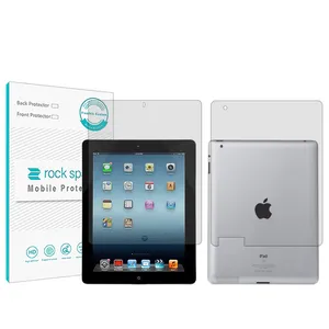 Rockspace model Hygel screen protector suitable for Apple iPad 4 Wi-Fi Plus Cellular tablet along with tablet back protector