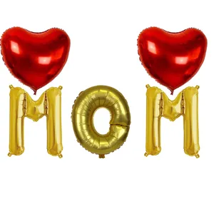 بادکنک فویلی مسترتم طرح روز مادر مبارک 3 پلاس بسته 5 عددی