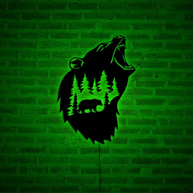 تابلو نوری مدل خرس ریموت دار