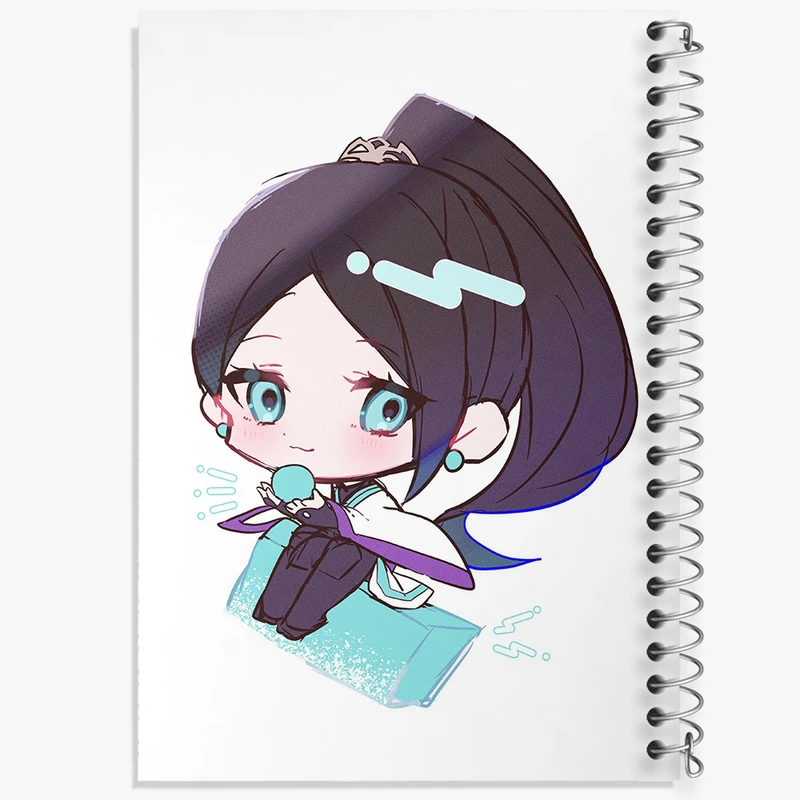 دفتر شطرنجی 50 برگ خندالو مدل بازی ولورانت (Valorant) کد 33054