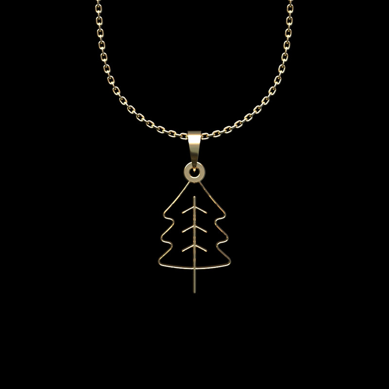 گردنبند طلا 18 عیار زنانه مدوپد مدل درخت کد L2-1-1110