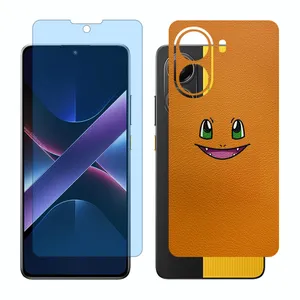 Glass Together model matte anti blue screen protector suitable for Xiaomi Poco X7 Pro mobile phone with back cover sticker