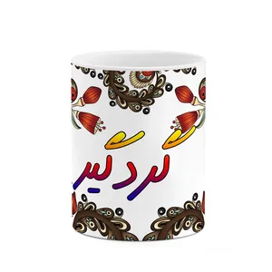 ماگ کاکتی مدل اسم گردگیر طرح سنتی گل و بته کد mgh46674