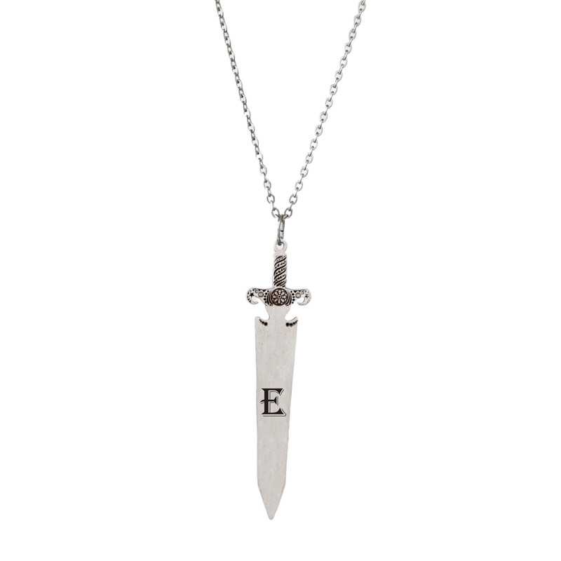 گردنبند نقره مردانه لیردا مدل حرف E کد 72505