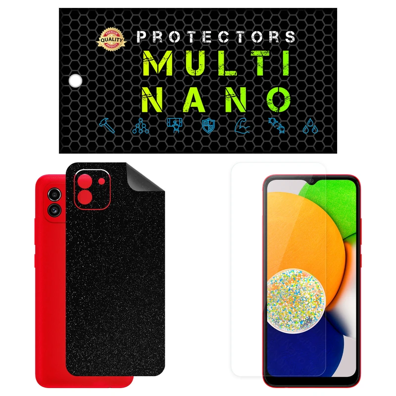 محافظ صفحه نمایش مولتی نانو مدل X-SFG مناسب برای گوشی موبایل سامسونگ Galaxy A03 به همراه برچسب پوششی