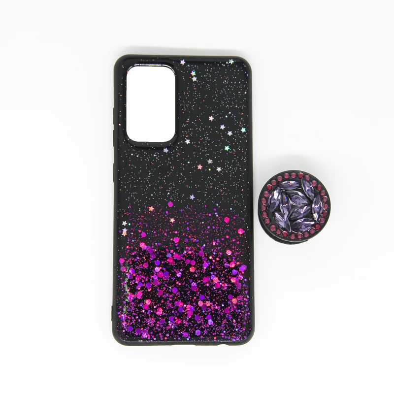 کاور مدل اکلیلی کد 013 مناسب برای گوشی موبایل سامسونگ Galaxy A52 5g به همراه پایه نگهدارنده