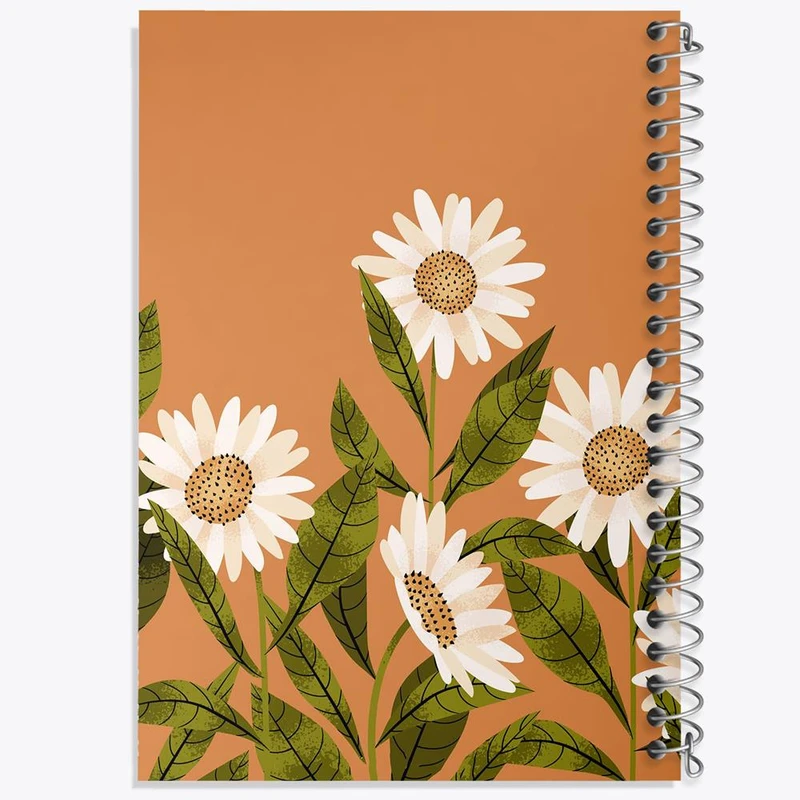 دفتر ژورنال نویسی 50 برگ خندالو مدل نقطه ای طرح گل بابونه کد 29532