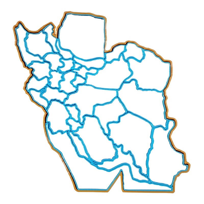 پازل آموزشی مدل مرزبندی استانهای ایران
