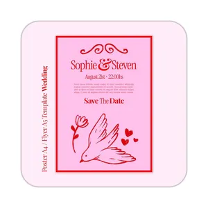 زیر لیوانی کاکتی طرح عاشقانه مدل mp38192