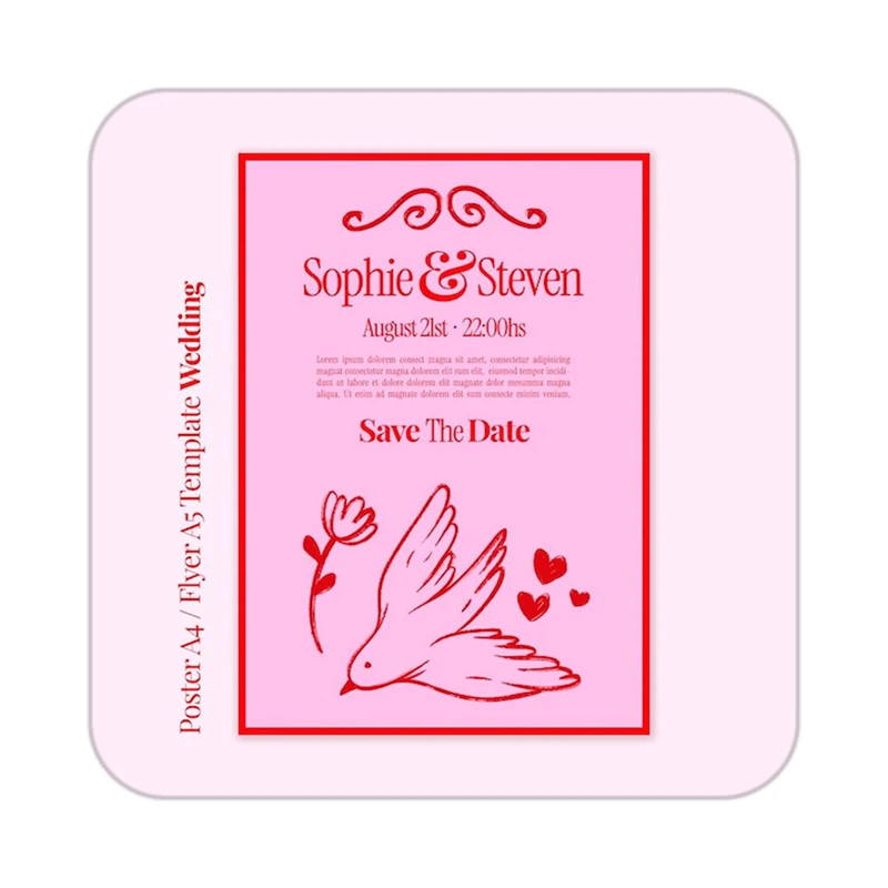 زیر لیوانی کاکتی طرح عاشقانه مدل mp38192