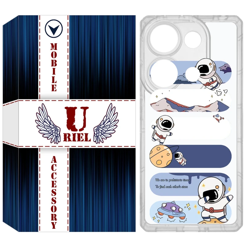 کاور یوریل مدل Clear کد 30 طرح کهکشان مناسب برای گوشی موبایل شیائومی Redmi Note 14S / Note 13 Pro 4G / Poco M6 Pro 4G