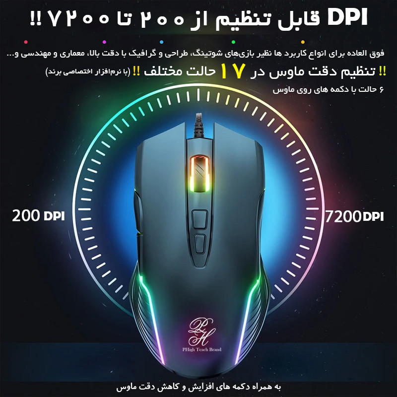 ماوس گیمینگ پی های تک مدل RG315 Max Edition