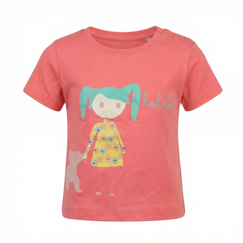 تی‌شرت آستین کوتاه نوزادی مدل لوپی عروسک