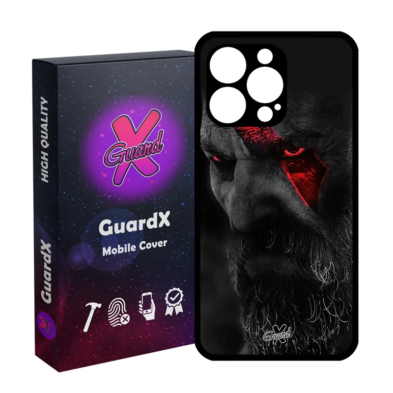 کاور گارد ایکس طرح God of War مدل Glass10349 مناسب برای گوشی موبایل اپل iPhone 13 Pro