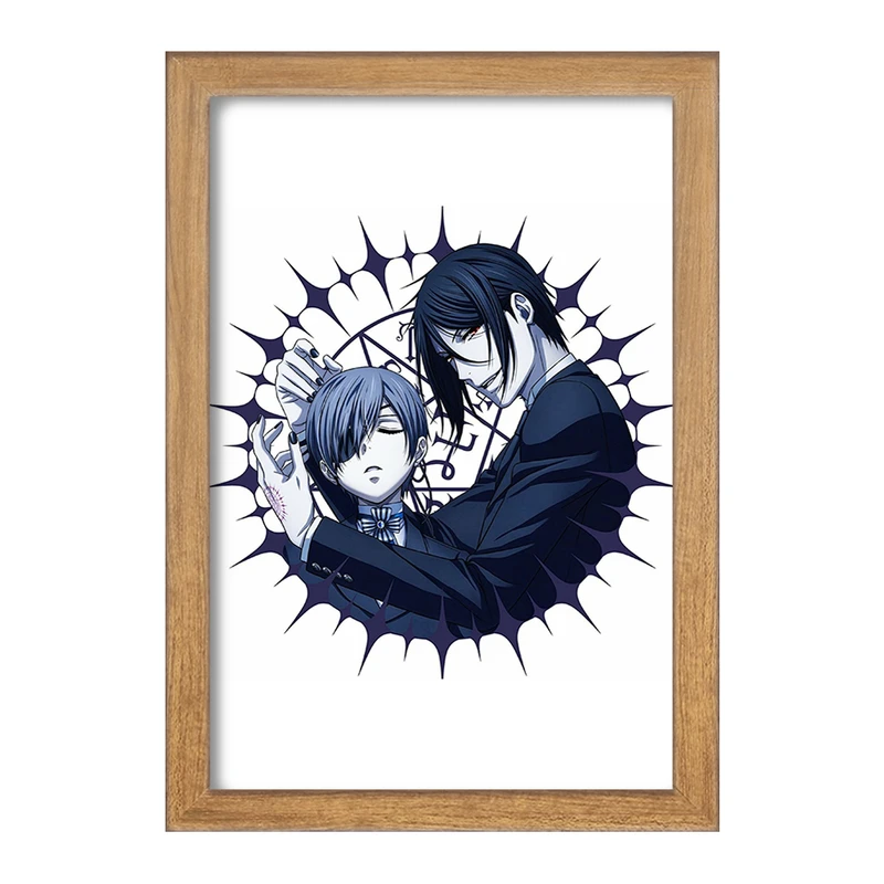 تابلو خندالو مدل سباستین و شیل انیمه خادم سیاه Black Butler  کد 16327