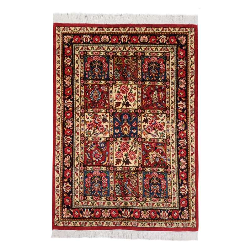فرش دستباف یک و نیم متری طرح خشتی مدل AA114