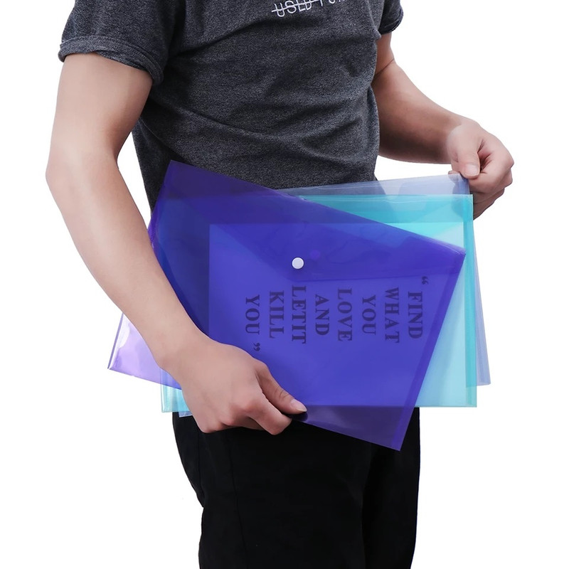 پوشه دکمه دار مدل A4-v5 بسته 5 عددی