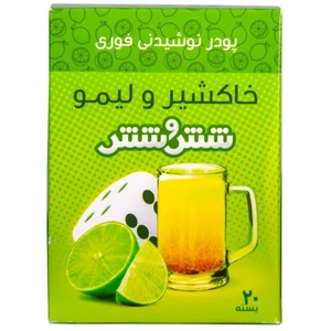 پودر شربت فوری خاکشیر و لیمو شش و شش بسته 20 عددی
