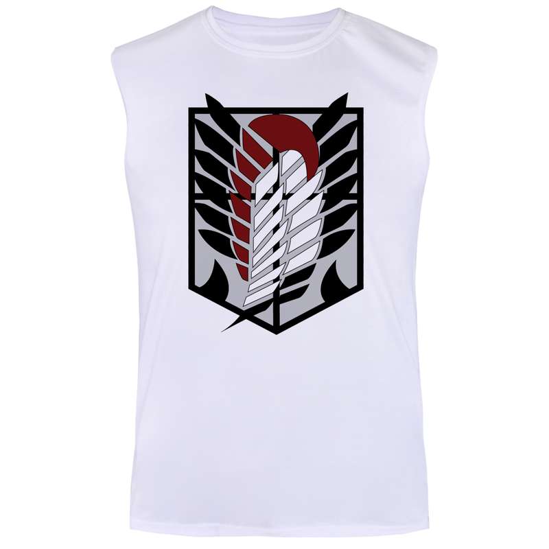 تاپ مردانه مدل اتک آن تایتان کد TOW01 رنگ سفید