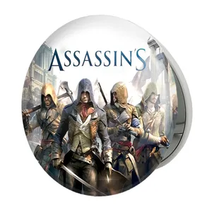 آینه جیبی خندالو طرح اساسینز کرید Assassin&#39;s Creed مدل تاشو کد 4975 